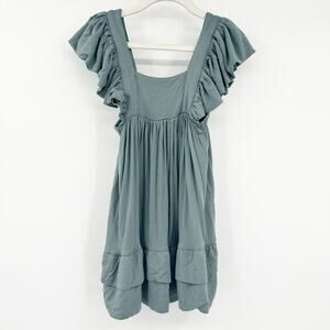 Kate Quinn The Woods Girls Ruffled Sleeve Casual Summer‎ Dress 2T Stormy Blue